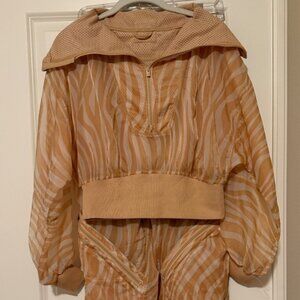 Free People Movement Parachute Stripped Cargo Pants & Windbreaker